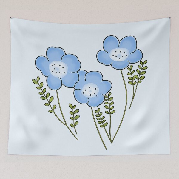 Item preview, blue blossom trio designed and sold by PRINTATSTUDIO.