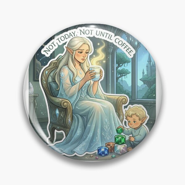 Item preview, Not Today Not Until Coffee: Magical Elf Mother designed and sold by M.O.K..