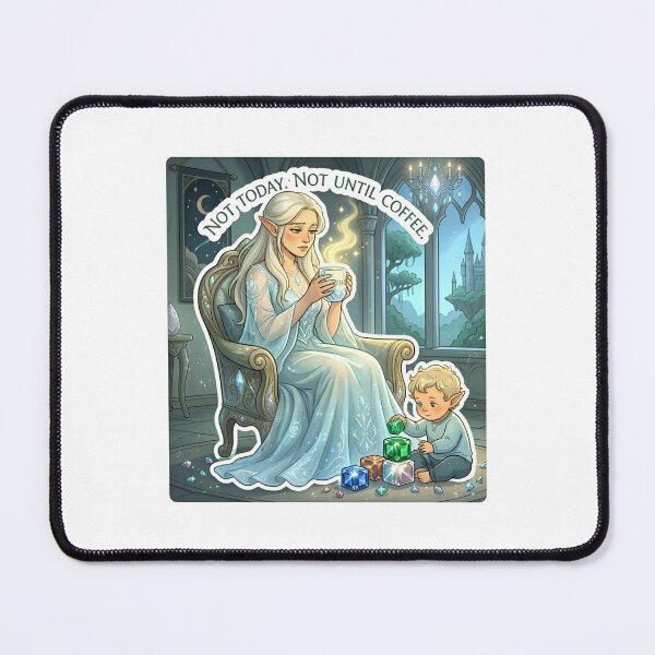 Item preview, Not Today Not Until Coffee: Magical Elf Mother designed and sold by M.O.K..