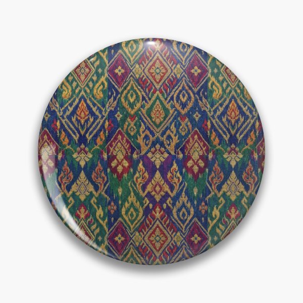 Item preview, Vibrant Traditional Thai Woven Textile with Intricate Diamond Motif designed and sold by warayut.