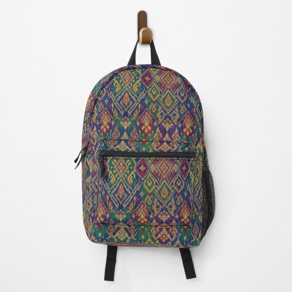 Item preview, Vibrant Traditional Thai Woven Textile with Intricate Diamond Motif designed and sold by warayut.