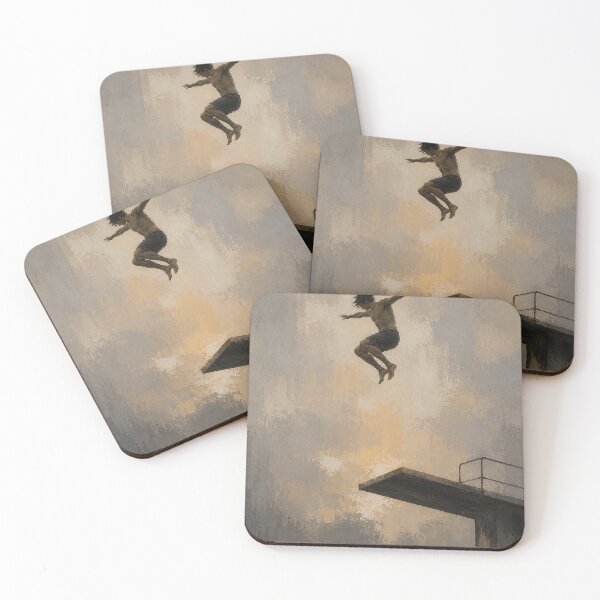 Item preview, Diver Jump Painting – Dynamic Motion Art in Modern Minimalist Style designed and sold by DrizzyV.