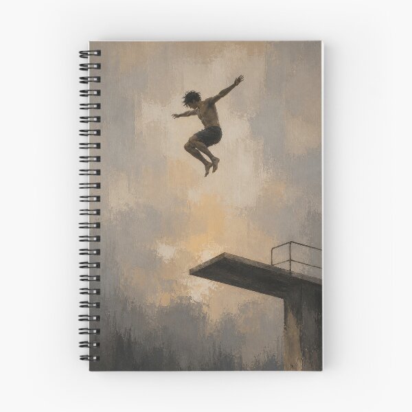Item preview, Diver Jump Painting – Dynamic Motion Art in Modern Minimalist Style designed and sold by DrizzyV.