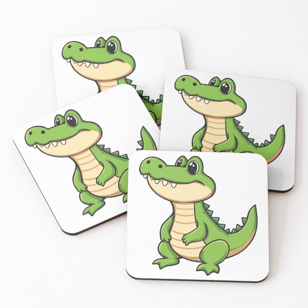 Item preview, Cute Green Crocodile Baby Alligator Cartoon Mascot designed and sold by Ciuszkoland.