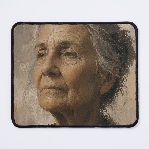 Item preview, Wise Elderly Woman Portrait – Emotional Oil Style Face Painting designed and sold by DrizzyV.
