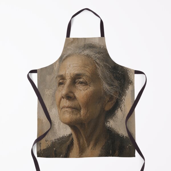 Item preview, Wise Elderly Woman Portrait – Emotional Oil Style Face Painting designed and sold by DrizzyV.