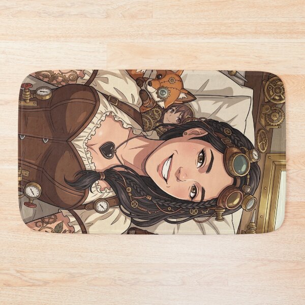 Item preview, Steampunk Anime Girl with Mechanical Fox designed and sold by Vyxorea.