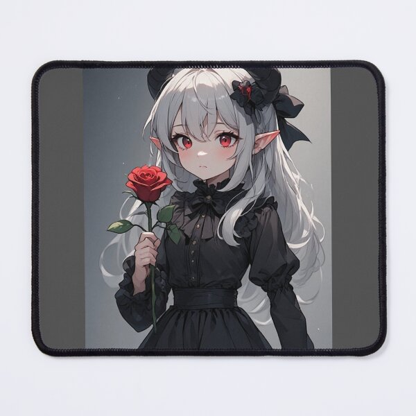 Item preview, Gothic demon girl with a red flower designed and sold by ArtsJulian.