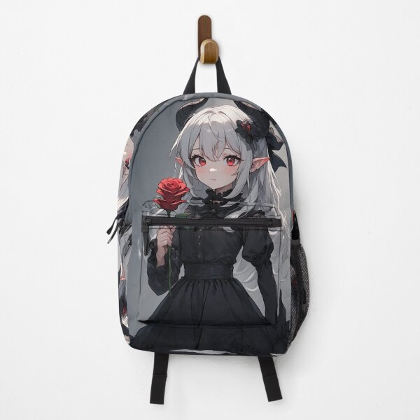Item preview, Gothic demon girl with a red flower designed and sold by ArtsJulian.