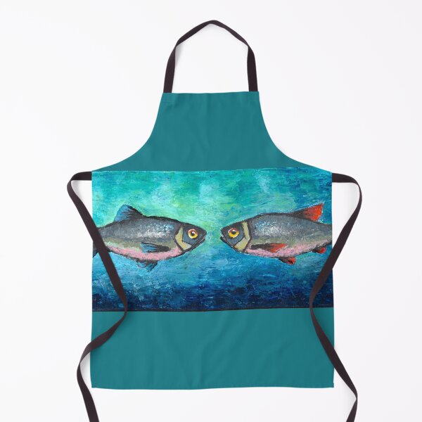 Artikelvorschau, Fischdialog-Gemälde – Farbenfroher impressionistischer Fischkunstdruck entworfen und verkauft von IrinaRammos-Art.