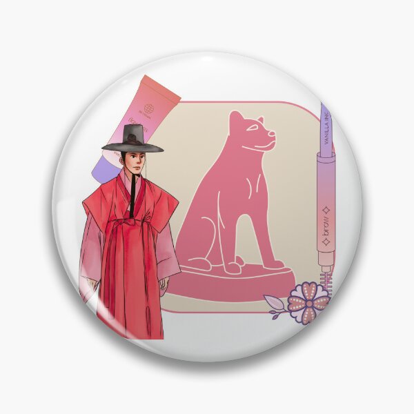 Item preview, Red Hanbok Man & Minimalist Dog Art designed and sold by Kanniax.