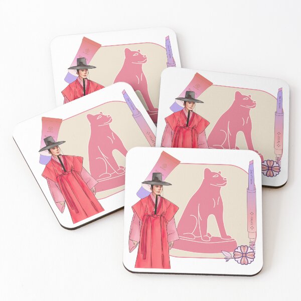 Item preview, Red Hanbok Man & Minimalist Dog Art designed and sold by Kanniax.