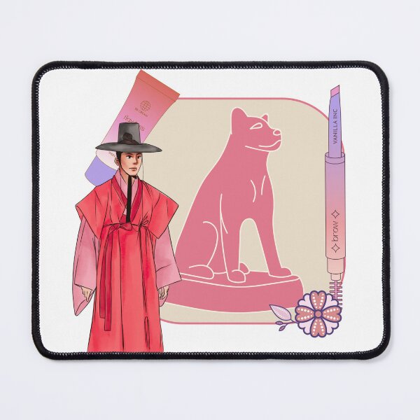 Item preview, Red Hanbok Man & Minimalist Dog Art designed and sold by Kanniax.