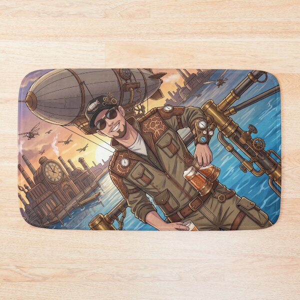 Item preview, Steampunk Adventurer with Beer and Zeppelin designed and sold by Vyxorea.