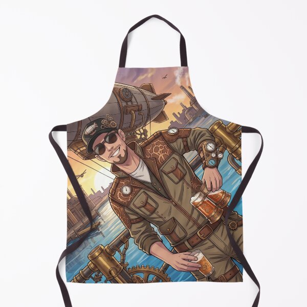 Item preview, Steampunk Adventurer with Beer and Zeppelin designed and sold by Vyxorea.
