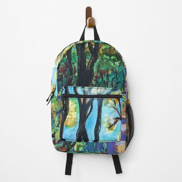 Item preview, Forest Path in Meijendel – Colorful Impressionist Landscape Art Print designed and sold by IrinaRammos-Art.