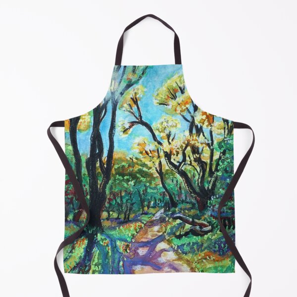 Artikelvorschau, Waldweg in Meijendel – Farbenfroher impressionistischer Landschaftskunstdruck entworfen und verkauft von IrinaRammos-Art.