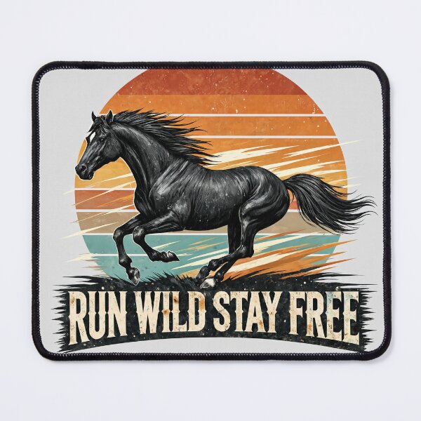 Item preview, Run Wild Stay Free Horse Motivation Graphic designed and sold by CozyCramStudio.