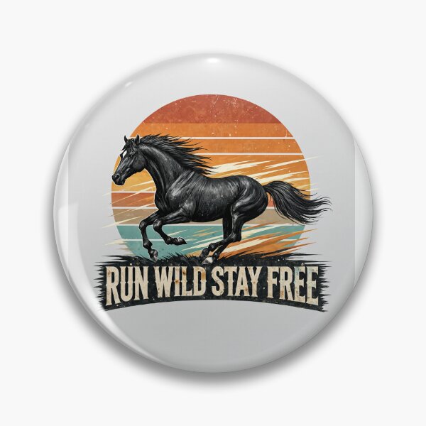 Item preview, Run Wild Stay Free Horse Motivation Graphic designed and sold by CozyCramStudio.