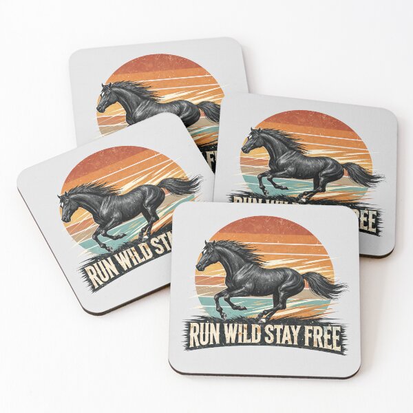 Item preview, Run Wild Stay Free Horse Motivation Graphic designed and sold by CozyCramStudio.