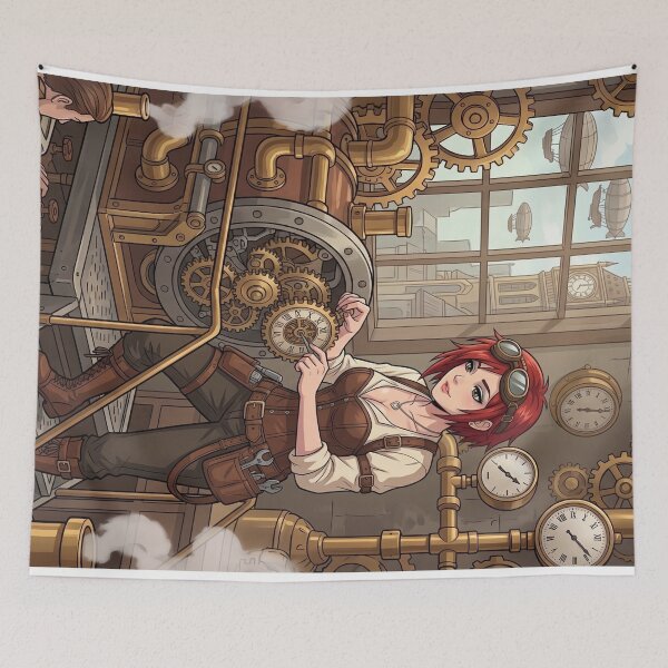 Item preview, Steampunk Clockmaker Working on Gears designed and sold by Vyxorea.
