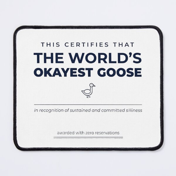 Item preview, Vintage Funny Goose Certificate T-Shirt | World’s Okayest Goose Award Tee | Sarcastic Gift Idea Minimalist Design designed and sold by DmaarGroup.