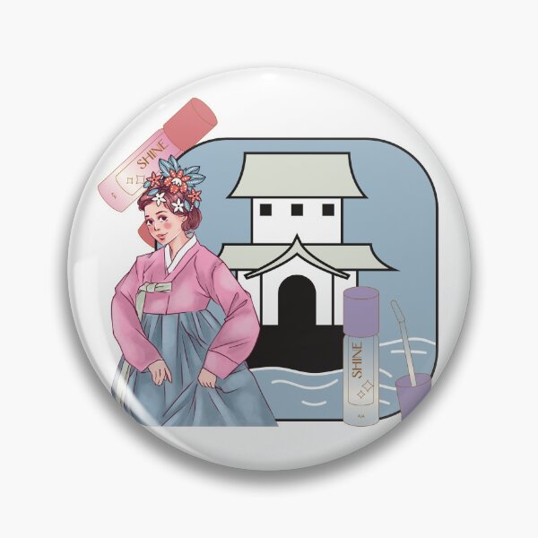 Item preview, Pink Hanbok Lady & Korean Palace designed and sold by Kanniax.