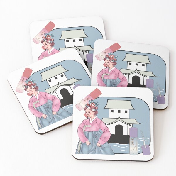 Item preview, Pink Hanbok Lady & Korean Palace designed and sold by Kanniax.
