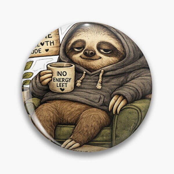 Item preview, Sloth No Energy Sticker designed and sold by FreiraumStudio.