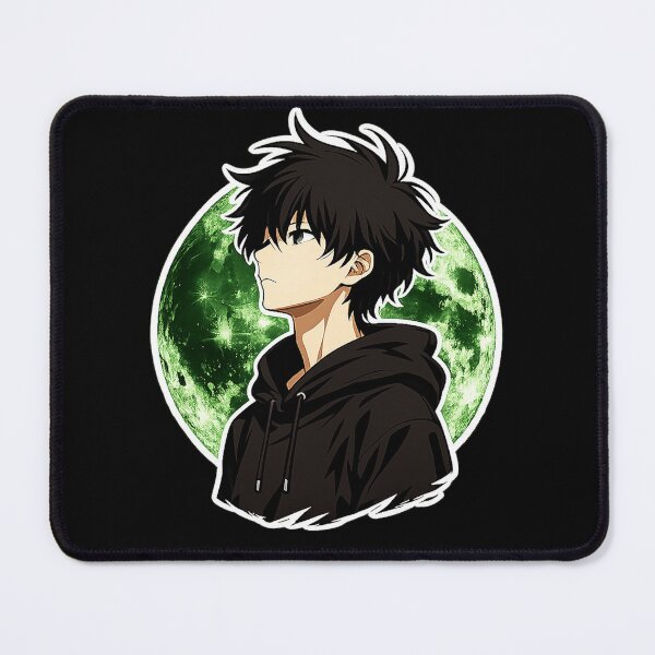 Item preview, Anime Boy Green Moon Aesthetic – Minimalist designed and sold by YamiSociety.