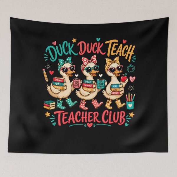 Item preview, Duck Duck Teach Funny Teacher Club Cute Duck Teacher  designed and sold by JerdbordinShop.