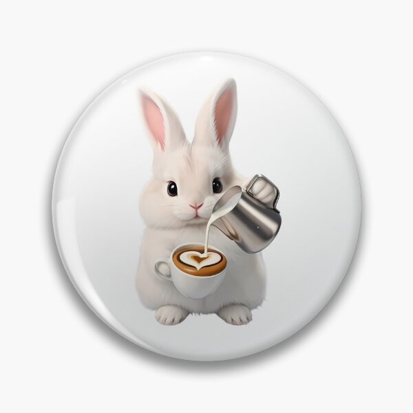 Item preview, Cute Bunny Barista - Coffee Latte Art With Love Illustration designed and sold by lovelistivkaa.