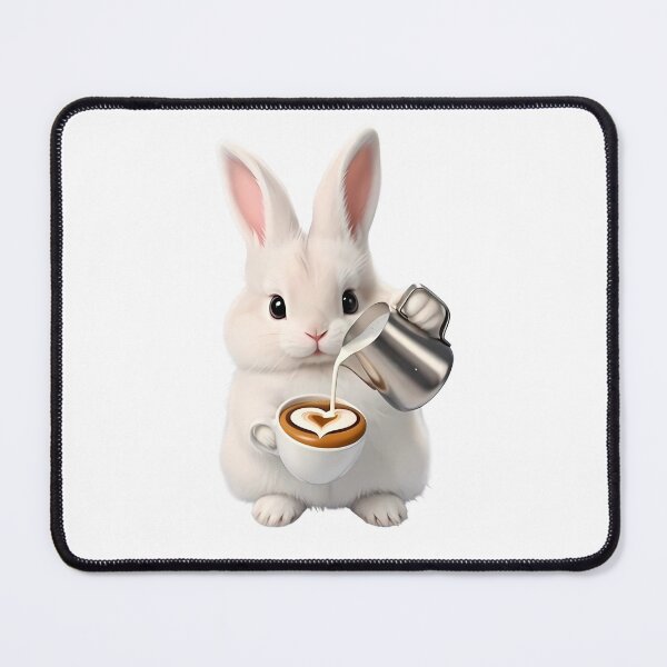 Item preview, Cute Bunny Barista - Coffee Latte Art With Love Illustration designed and sold by lovelistivkaa.