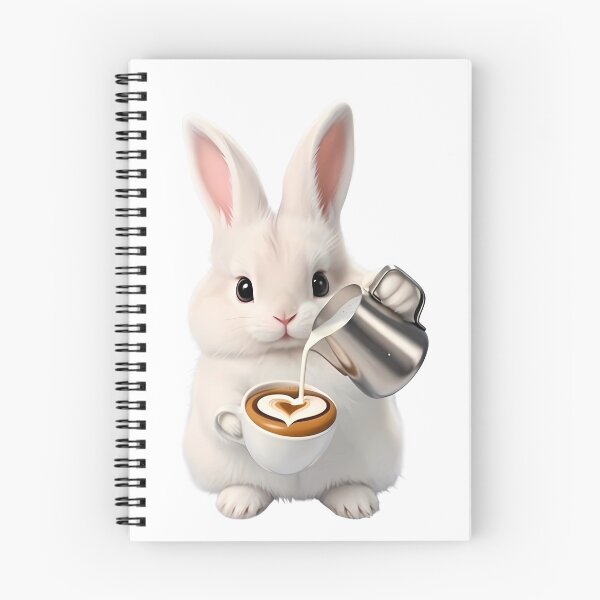 Item preview, Cute Bunny Barista - Coffee Latte Art With Love Illustration designed and sold by lovelistivkaa.