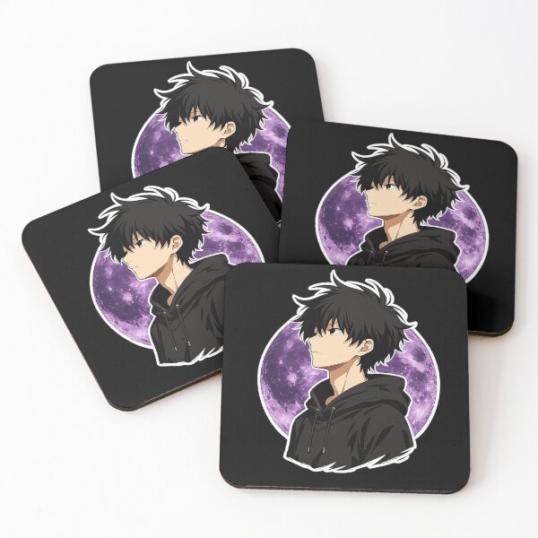 Artikelvorschau, Anime-Junge Violet Moon Ästhetik – Minimalistischer Sticker-Stil entworfen und verkauft von YamiSociety.