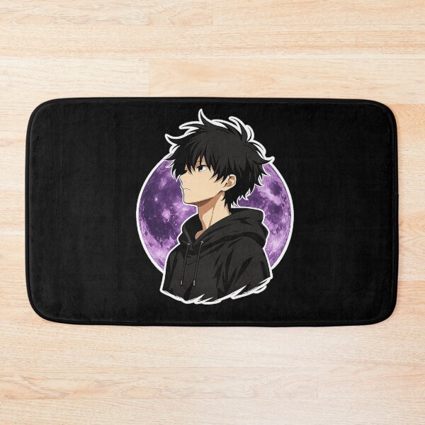 Item preview, Anime Boy Violet Moon Aesthetic – Minimalist Sticker Style designed and sold by YamiSociety.