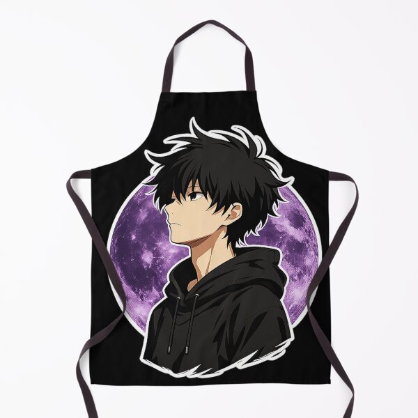 Artikelvorschau, Anime-Junge Violet Moon Ästhetik – Minimalistischer Sticker-Stil entworfen und verkauft von YamiSociety.