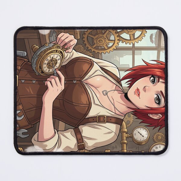 Item preview, Steampunk Mechanic Portrait with Clockwork designed and sold by Vyxorea.