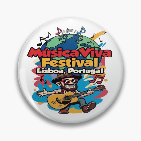 Item preview, Música Viva Festival Lisboa Portugal T-Shirt – Global Music Guitar Player Tee, Colorful Festival Shirt, Lisbon Travel Art Design designed and sold by Sushikidsntod.