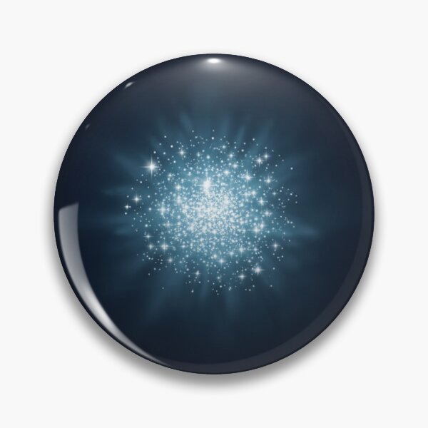 Item preview, Glowing Cosmic Star Cluster Sticker | Blue Galaxy Light Sparkle Aesthetic Circle Sticker designed and sold by Stick - O - pedia.