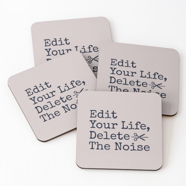 Item preview, Edit Your Life Delete The Noise - Minimalist Motivational Quote designed and sold by AlanyaArtX.