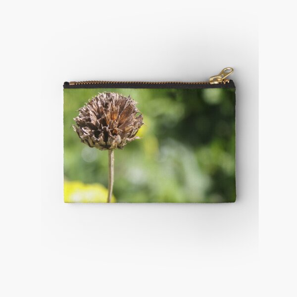Item preview, Dried Flower Seed Head Close-Up With Green Bokeh Background In Garden Nature Scene designed and sold by Nmallia.