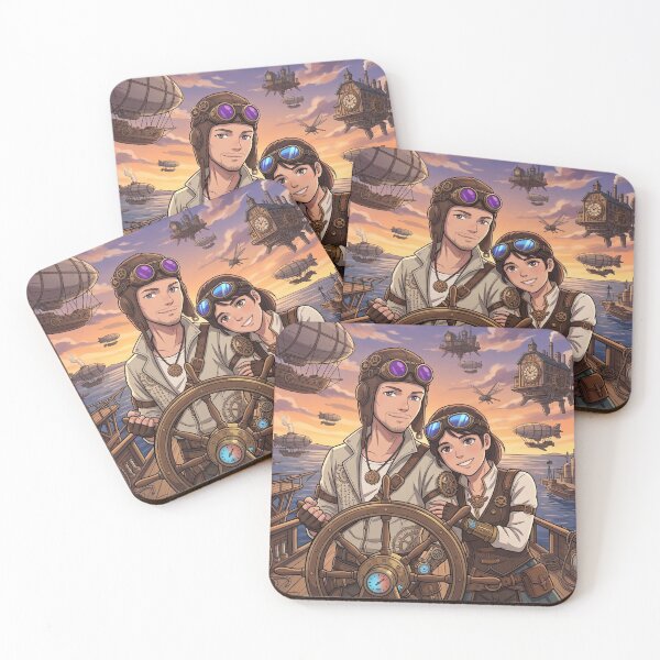 Item preview, Steampunk Airship Captains on a Grand Voyage designed and sold by Vyxorea.