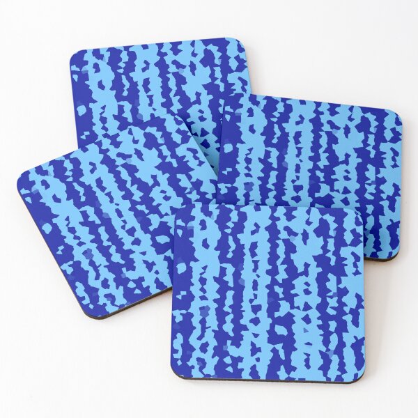 Item preview, Cyan Navy Blue Crystalized Abstract Stripes  designed and sold by PatternTitan.
