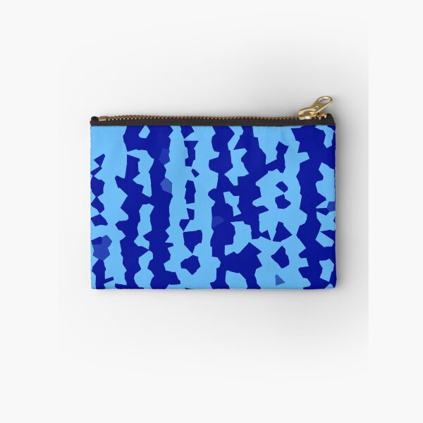Item preview, Cyan Navy Blue Crystalized Abstract Stripes  designed and sold by PatternTitan.