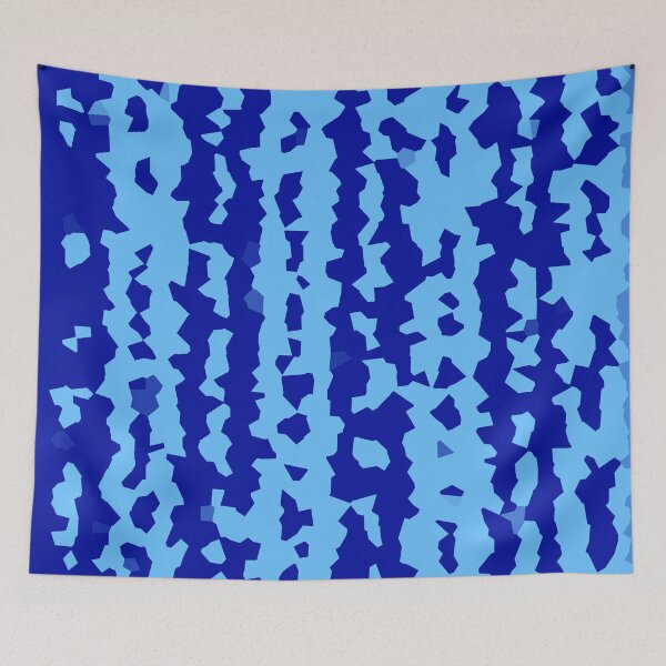 Item preview, Cyan Navy Blue Crystalized Abstract Stripes  designed and sold by PatternTitan.