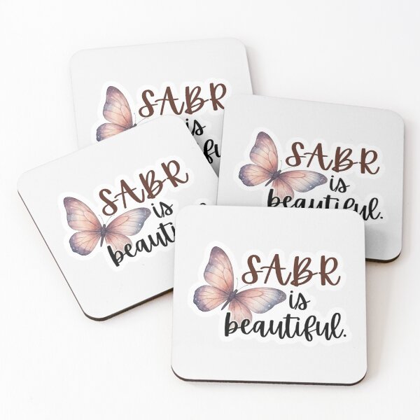 Item preview, Aesthetic Sabr is Beautiful Butterfly Sticker - Islamic Spiritual Quote designed and sold by Noor_Creations.