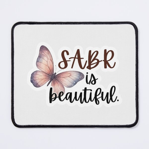 Item preview, Aesthetic Sabr is Beautiful Butterfly Sticker - Islamic Spiritual Quote designed and sold by Noor_Creations.
