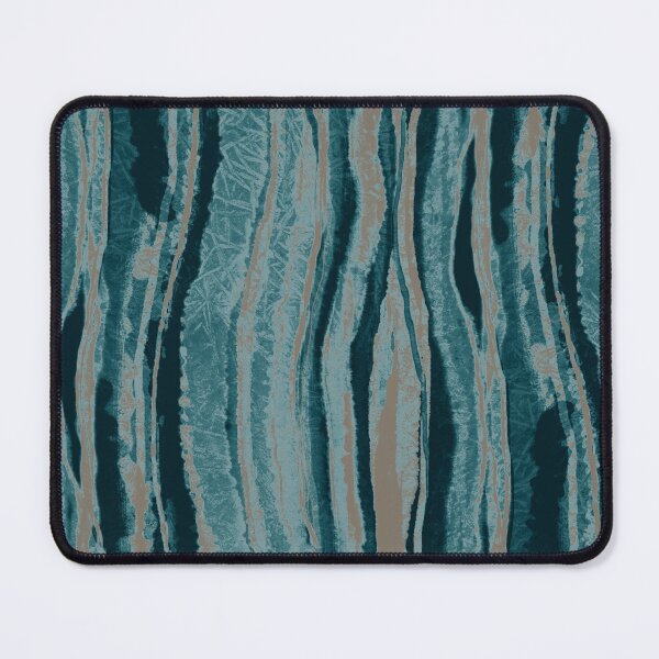 Item preview, Abstract Teal Green Blue Taupe Agate Stripes designed and sold by jocelynsart.