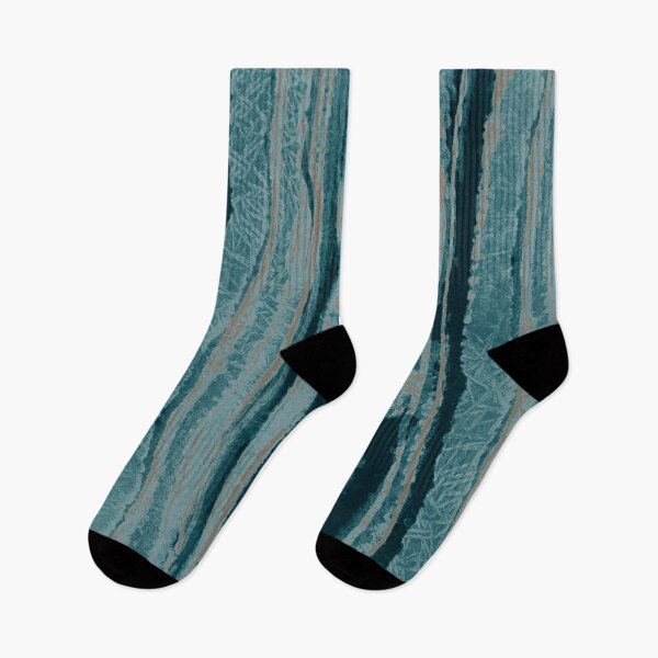 Item preview, Abstract Teal Green Blue Taupe Agate Stripes designed and sold by jocelynsart.